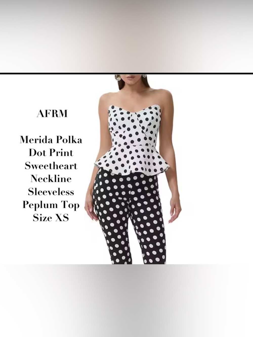 AFRM Peplum Top SIZE XS‎ BRAND NEW WITH TAGS